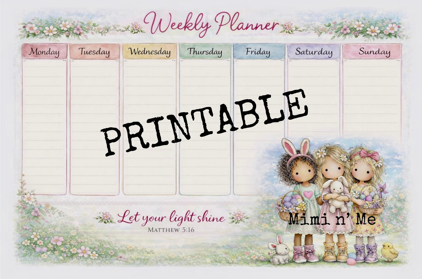 Weekly Planner - Printable