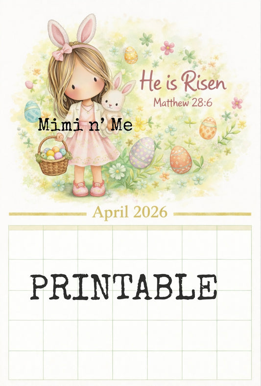 April Calendar - Printable