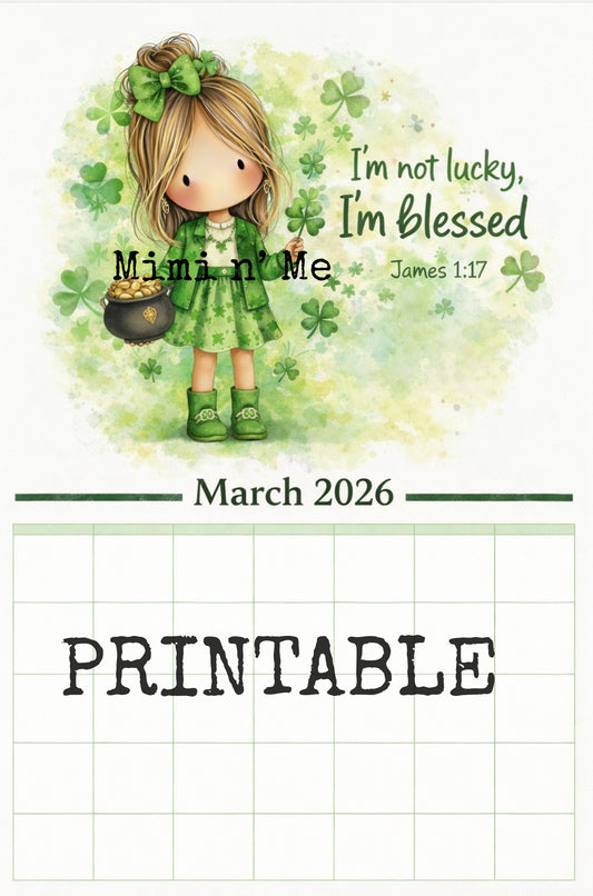 March Calendar - Printable