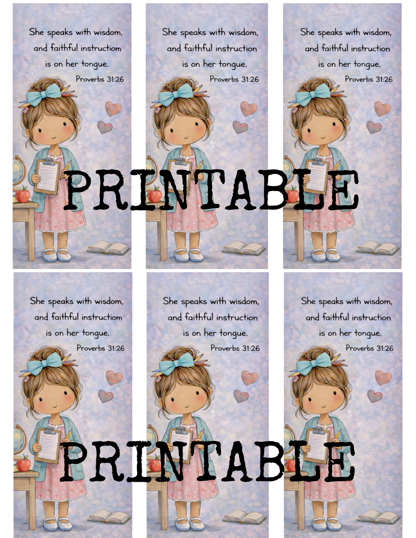 Printable Bundle Bookmarks #001