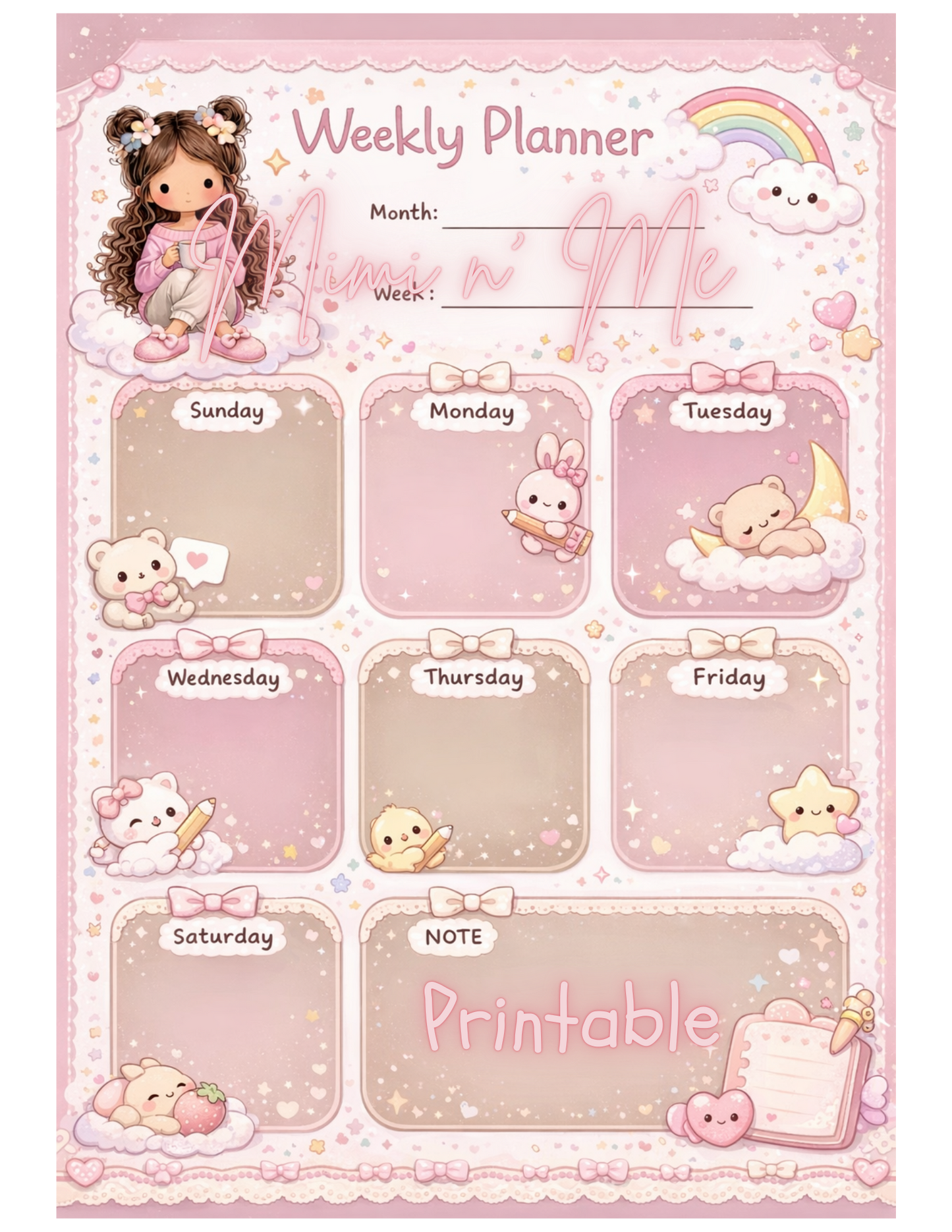 Weekly Planner - Printable