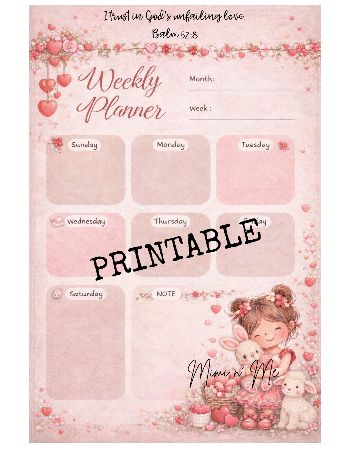 Weekly Planner - Printable