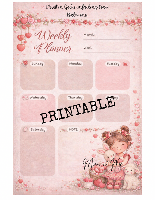 Weekly Planner - Printable