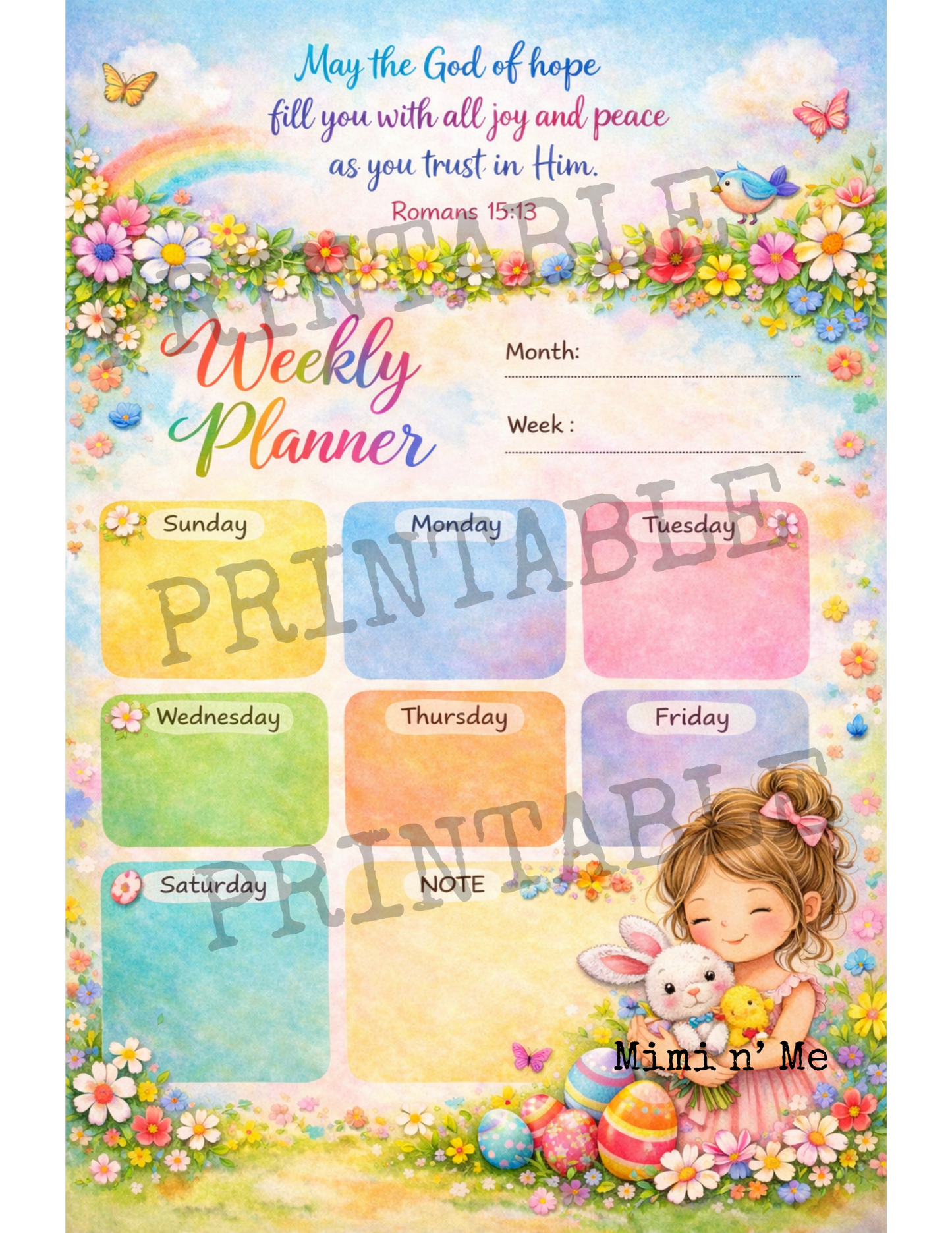 Weekly Planner - Printable