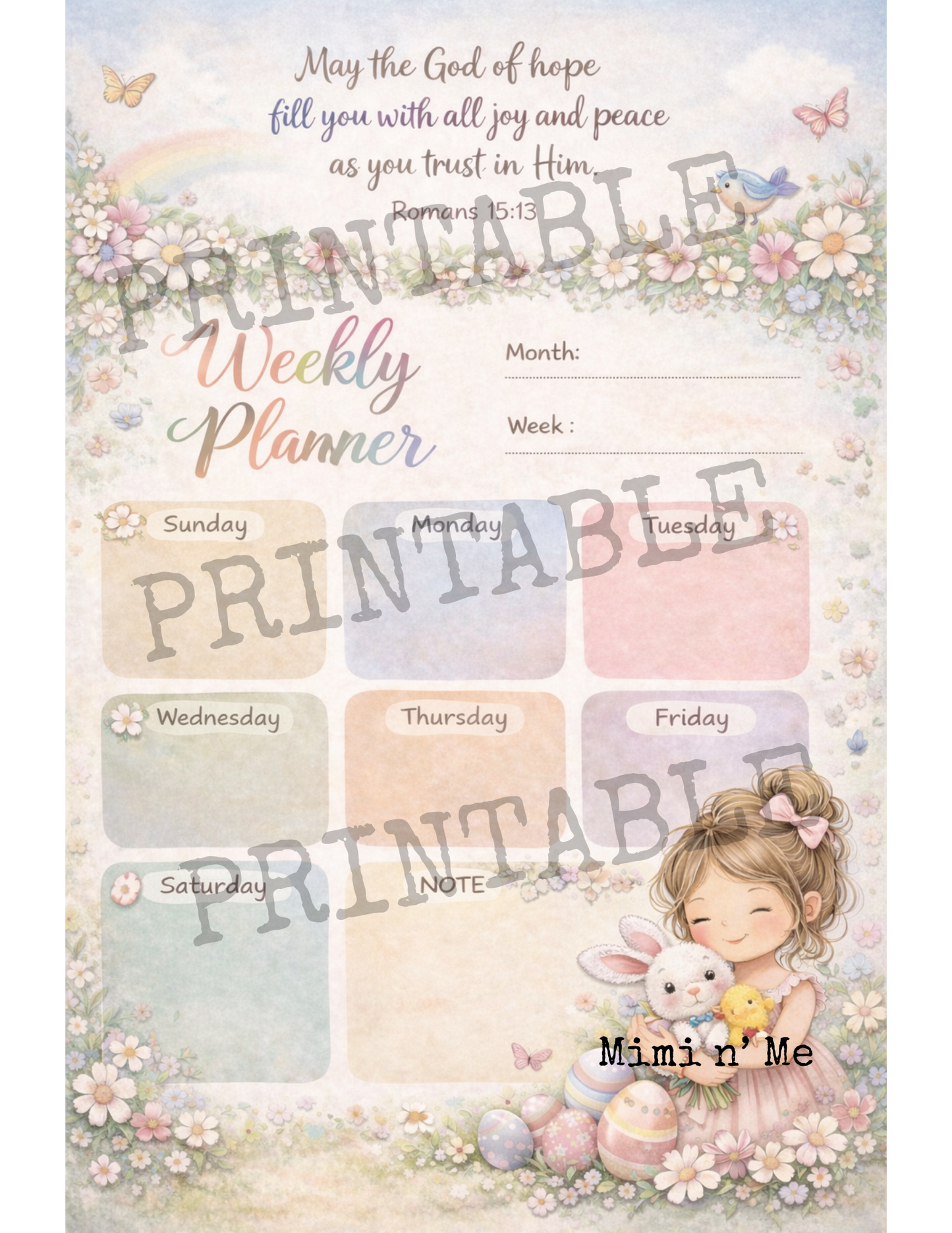 Weekly Planner - Printable