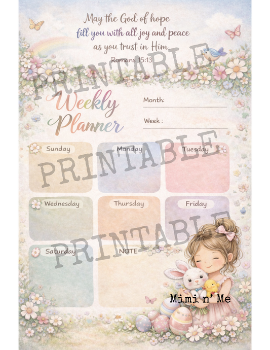 Weekly Planner - Printable